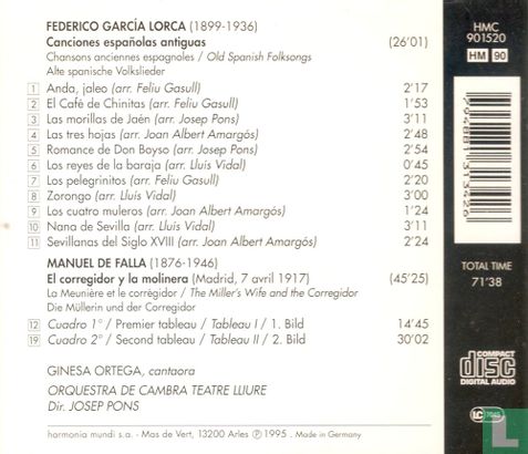 Falla: El corregidor y la molinera + García Lorca: Canciones españolas antiguas - Afbeelding 2