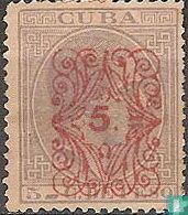 Alfonso XII, with overprint
