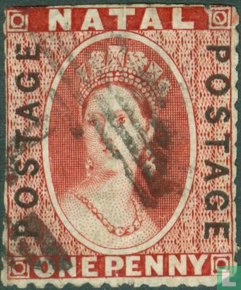 Koningin Victoria, met opdruk