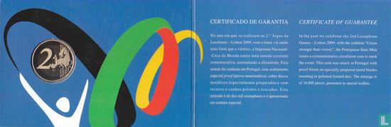 Portugal 2 euro 2009 (PROOF - folder) "Lusophony Games" - Image 2