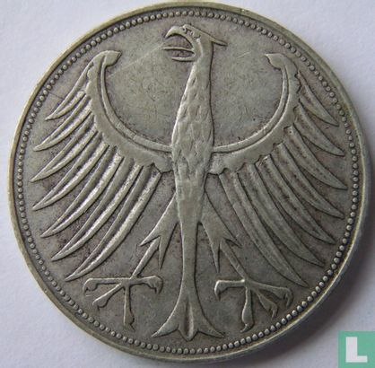Duitsland 5 mark 1959 (D) - Afbeelding 2