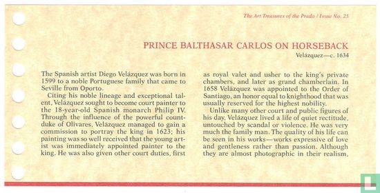 USA  The Art Treasures of the Prado - Prince Balthasar (No. 25)  1982 - Image 3