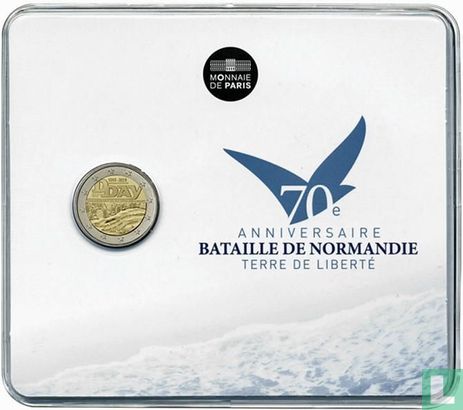 Frankrijk 2 euro 2014 (coincard) "D-Day 70 years" - Afbeelding 1