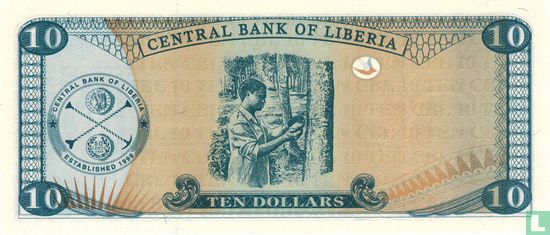 Libéria 10 Dollars 2011 - Image 2