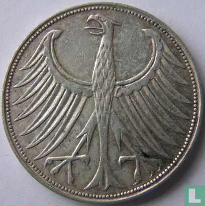Germany 5 mark 1957 (G) - Image 2