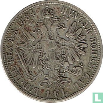 Oostenrijk 1 florin 1884 - Afbeelding 1