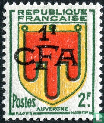 Coat of arms of Auvergne, with overprint