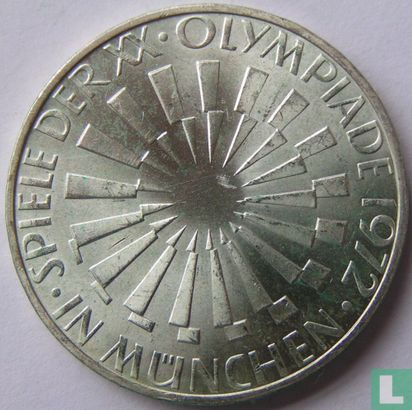Allemagne 10 mark 1972 (G - type 2) "Summer Olympics in Munich - Spiraling symbol" - Image 1