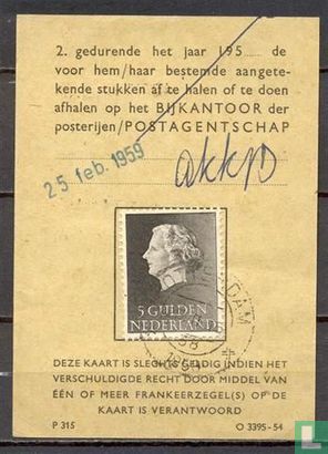 Rotterdam - Afhaalbewijs Postagentschap - Afbeelding 1