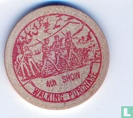 USA  Wooden Nickel - 4th Show Walking Purchase  1990 - Afbeelding 1