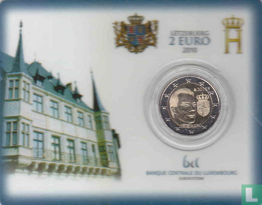 Luxemburg 2 euro 2010 (coincard) "Coat of Arms of Duke Henri" - Afbeelding 1