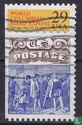Exposition universelle colombienne de timbre 