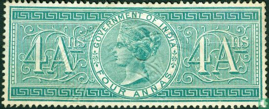 Fiscale Zegel Koningin Victoria (4A)