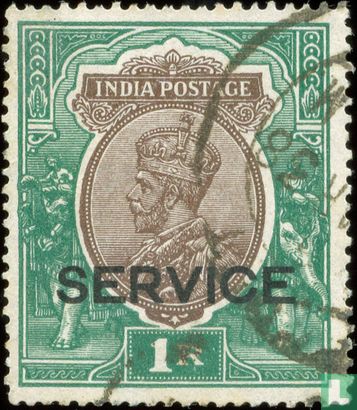 King George V with overprint Service