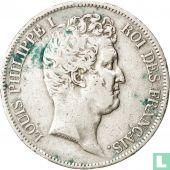France 5 francs 1830 (Louis Philippe I - Incuse text - D) - Image 2