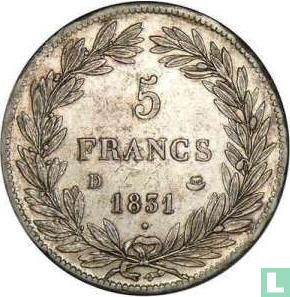 Frankrijk 5 francs 1831 (Tekst incuse - Blote hoofd - D) - Afbeelding 1