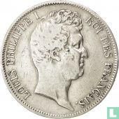 France 5 francs 1831 (Incuse text - Bareheaded - MA) - Image 2