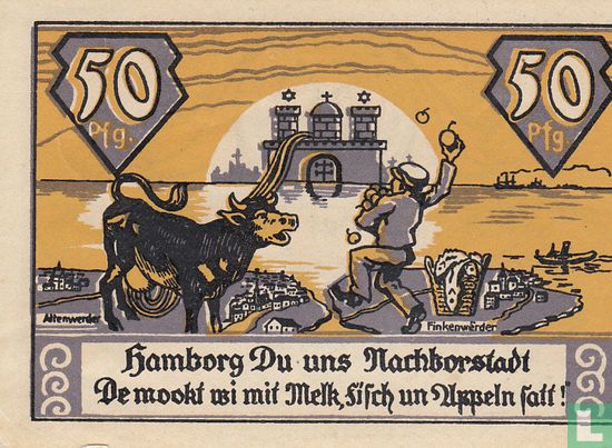 Altenwerder u. Finkenwärder - 50 Pfennig (3) 1921 - Image 2