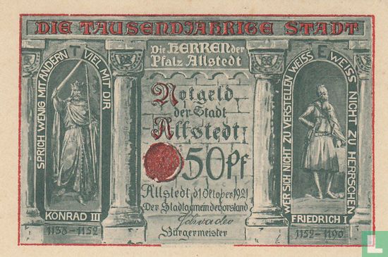 Allstedt, Ville - 50 Pfennigs (5) 1921 - Image 1