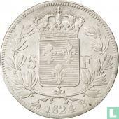 France 5 francs 1824 (B) - Image 1