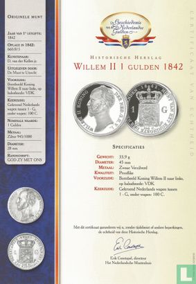 Herslag Willem II 1 Gulden 1842 - Afbeelding 3
