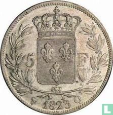 Frankrijk 5 francs 1823 (Q) - Afbeelding 1