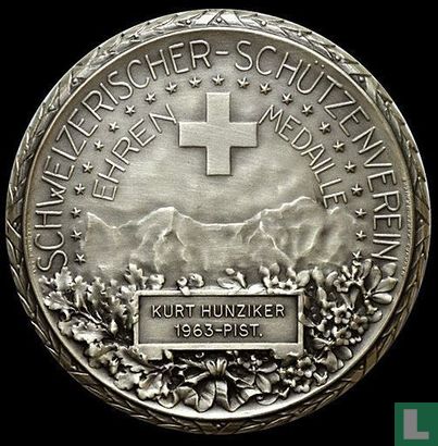 Switzerland  Silver Shooting Festival, Large Medal (Zurich), Medal of Honor  1963 - Bild 1