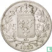 France 5 francs 1822 (W) - Image 1