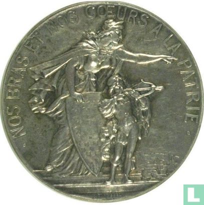 Switzerland  Silver Shooting Medal - Tir Cantonal Neuchatelois  1886 - Image 2