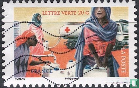 Die Französisch Roten Kreuzes in Aktion