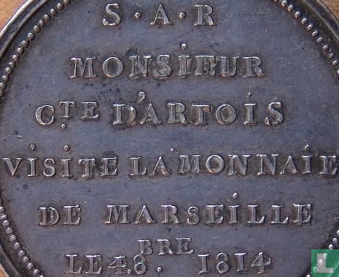 France 5 francs 1814 "Coin of visit" - Image 3