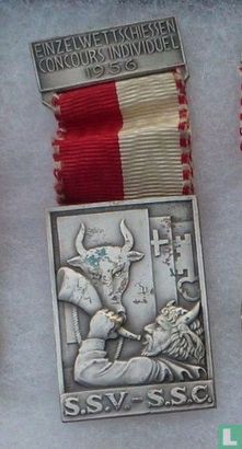 Switzerland  S.S.V. - S.S.C.  Shooting medal  1956