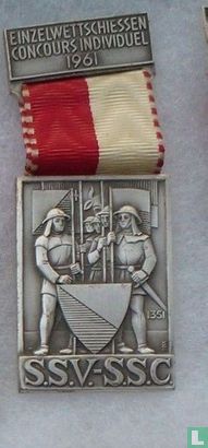 Switzerland  S.S.V. - S.S.C.  Shooting medal  1961
