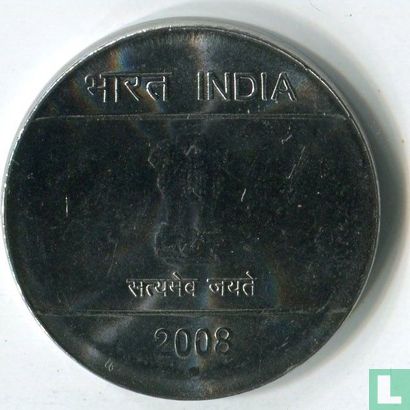 India 1 rupee 2008 (Calcutta) - Afbeelding 1