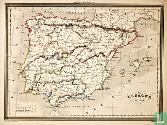 Carte Espagne in Oudheid, Spanje, Portugal