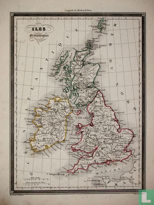 Carte Iles Britanniques, Groot Britannië