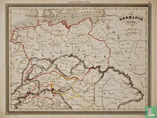 Carte Germanië Ancienne, Duitsland in Oudheid