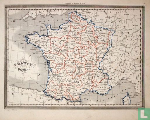 Carte France par Provinces, Frankrijk provincies