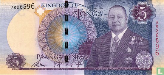 Tonga 5 Pa'anga - Afbeelding 1