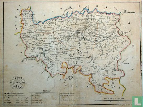 Carte de la Province de Liege
