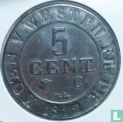 Westphalia 5 centimes 1812 - Image 1