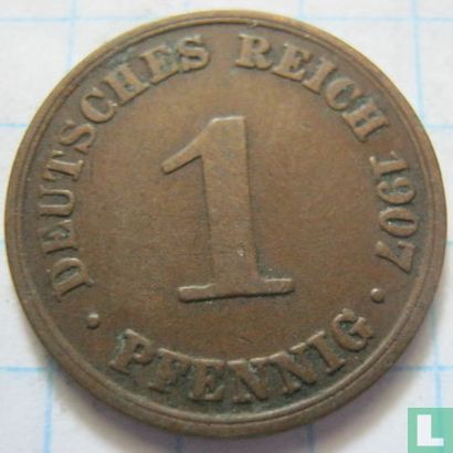 Duitse Rijk 1 pfennig 1907 (A) - Afbeelding 1