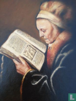 Repro - Portret ‘lezende oude vrouw’ 