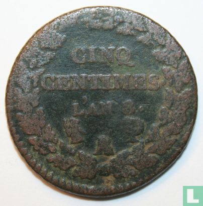 Frankrijk 5 centimes AN 8 (A) - Afbeelding 1