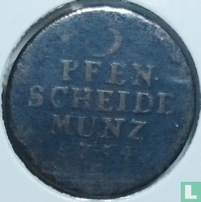 Pruisen 3 pfennig 1754 - Afbeelding 1