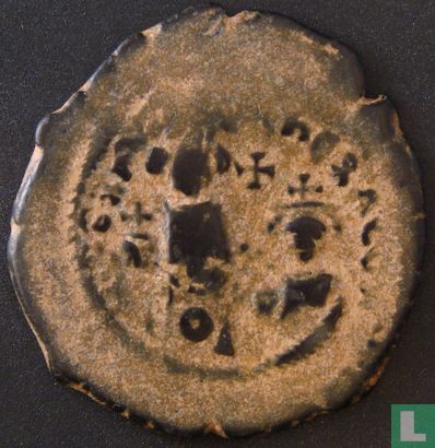 L'Empire byzantin, AE Follis (40 Nummi), 610-641 AD, Constantinople, Héraclius, 612-613 AD - Image 1