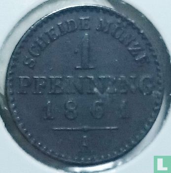 Pruisen 1 pfenning 1861 - Afbeelding 1