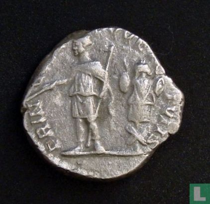 Romeinse Rijk, AR Denarius, 196-198 AD, Caracalla as Caesar under Septimius Severus, Rome, 198 AD - Afbeelding 2