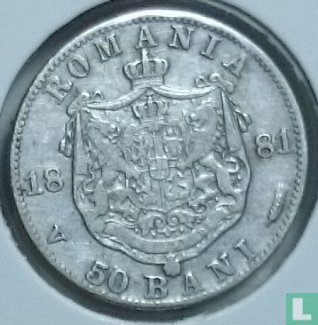 Roemenië 50 bani 1881 - Afbeelding 1