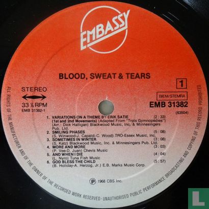 Blood, Sweat & Tears 2nd Album - Afbeelding 3